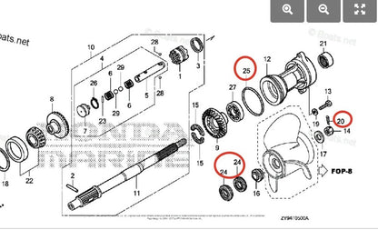 Lower Unit Oil Seal for Honda BF135A/140A/150A (2000–2023)