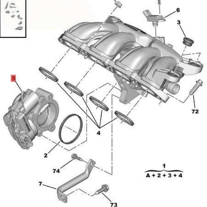 Throttle Body for Peugeot 207 208 3008 308 5008 Mini R50 R56 R55 (2006–2020)