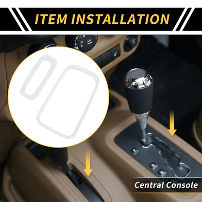 Center Console Gear Shift Ring Panel Cover Trim for Jeep Wrangler JK (2007–2018)