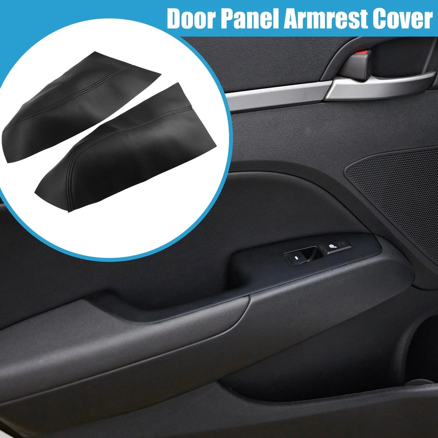 Rear Door Panel Armrest Cover for Honda Pilot (2009-2015) - Black 1 Pair