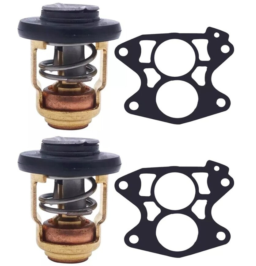 2Pcs Thermostat Kit for Yamaha 15-115-130-220HP (Year Range Not Specified)