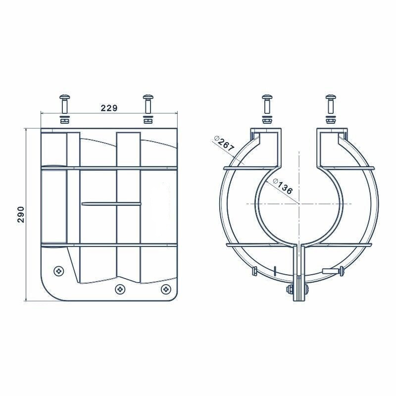 Propeller Safety Guard for Mercury Yamaha Johnson Outboards (9" 9.9hp-20hp)