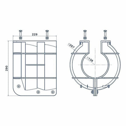 Propeller Safety Guard for Mercury Yamaha Johnson Outboards (9" 9.9hp-20hp)