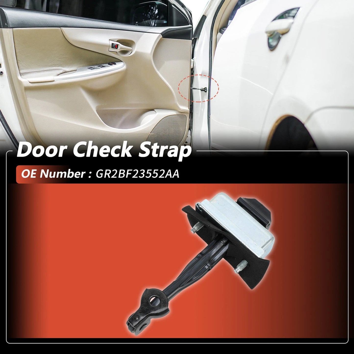 Set of 2 Door Check Straps for Ford Taurus (2015–2019) No.GR2BF23552AA