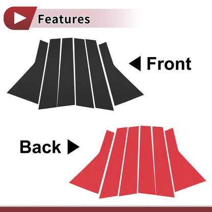 Door Pillar Window Trim for Nissan X-Trail/Rogue (2021–2022) Black