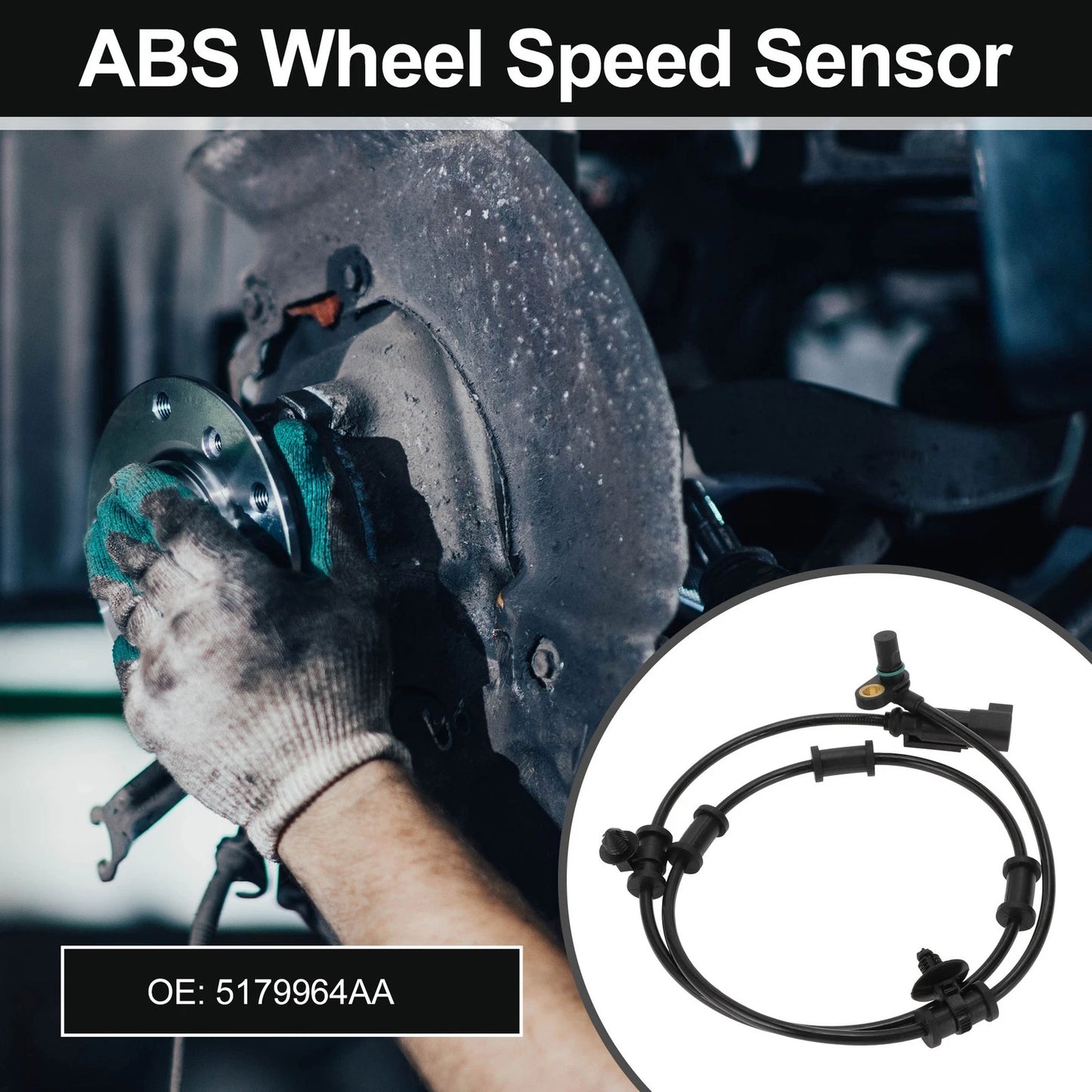 ABS Wheel Speed Sensor No. 5179964AA for Dodge Ram 2500 3500 (2003–2018)