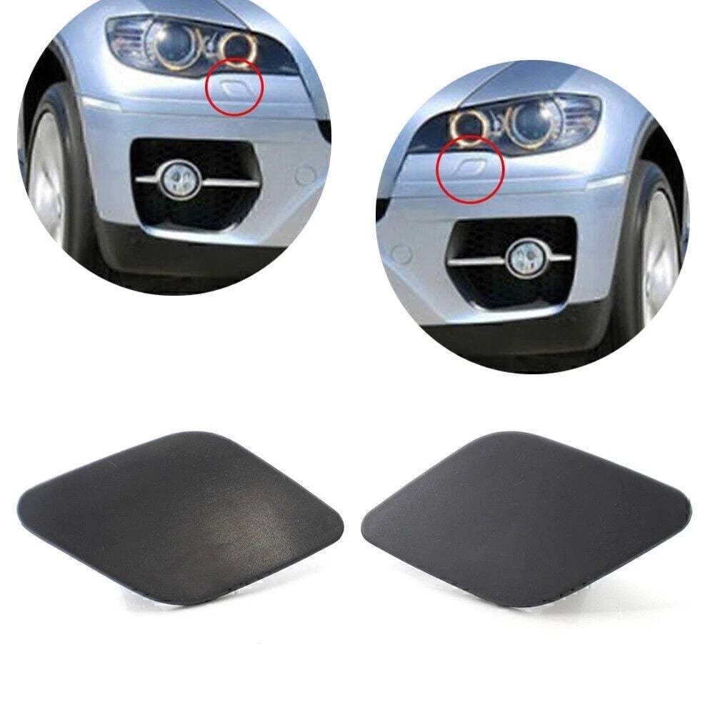 Set of 2 Headlight Washer Nozzle Jet Cover Caps for BMW X6 E71 (2008–2014)
