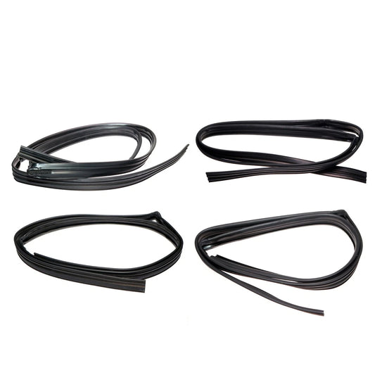 Front Rear Door Glass Run Channel Seal Set for Honda Fit Hatchback 2001-2008