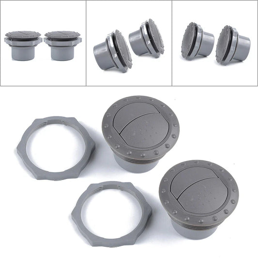 60mm Vent Air Outlet Round Ceiling for RV Bus ATV A/C Gray