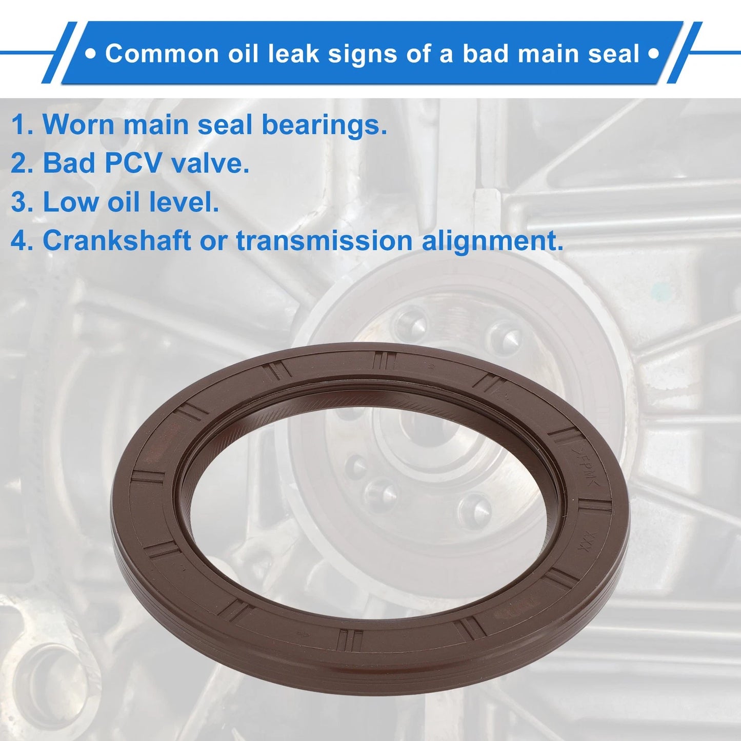 1 Pc Rear Crankshaft Oil Seal for Toyota Corolla Prius (2001–2023) No. 90311-76002