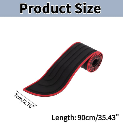 Rear Bumper Edge Guard for Universal Fit (90cm/35.4" L, 7cm/2.8" W) Black Red
