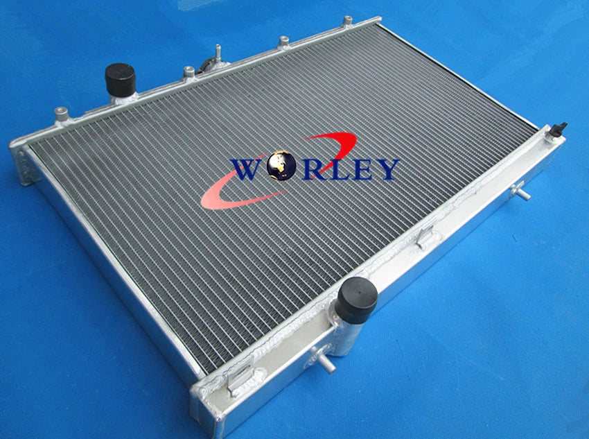 Aluminum Radiator for Mitsubishi Lancer EVO IV V VI (1996–2001) with Dual Fans