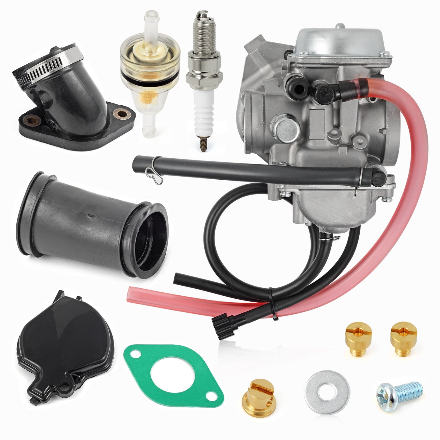 Carburetor and Intake Manifold with Spark Plug for Arctic Cat 250 2002–2005