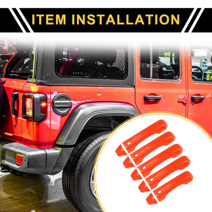 Set of 1 Door Tailgate Handle Cover for Jeep Wrangler JL JLU (2018–2022) Orange