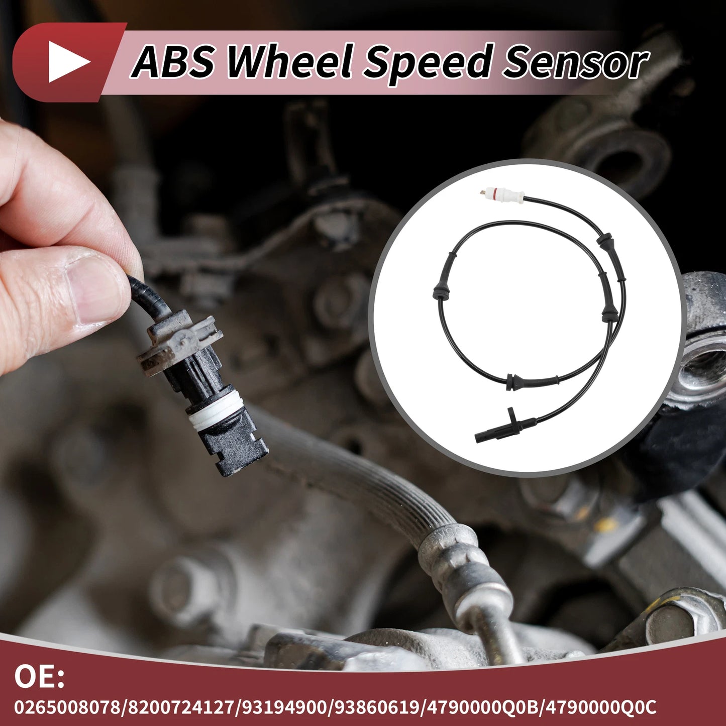 ABS Wheel Speed Sensor for Nissan Primastar (2001–2014) No. 0265008078/8200724127