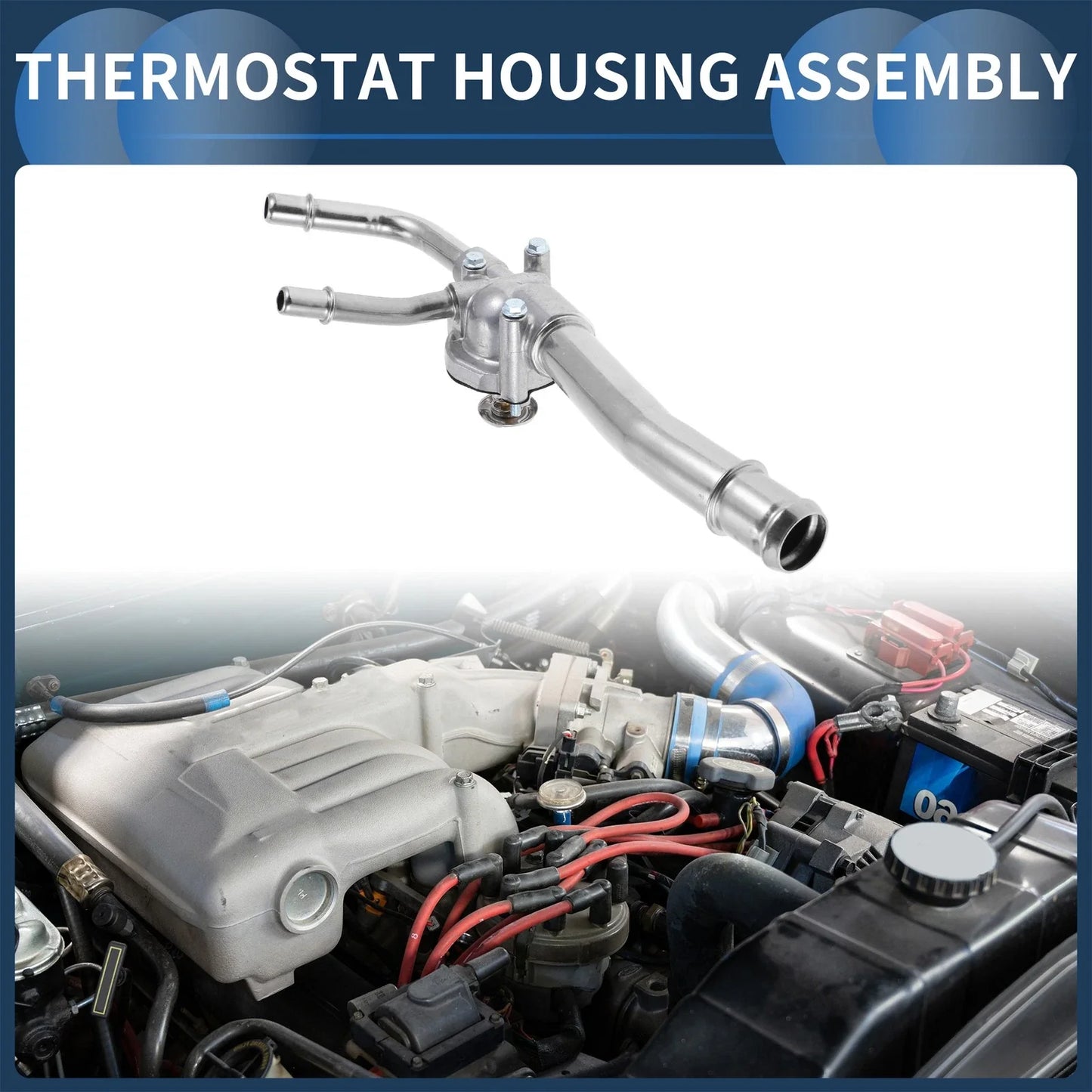 Engine Coolant Thermostat Housing for Chevrolet Traverse V6 3.6L (2009-2017)