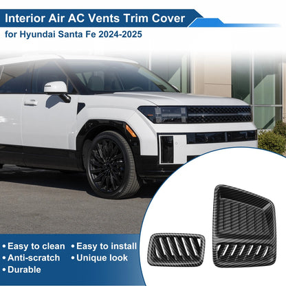 Air Condition Outlet Vent Trim Cover Frame for Hyundai Santa Fe (2013–2018) 2X Black