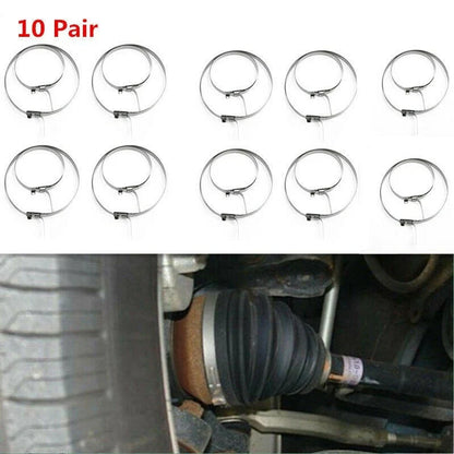 Boot Clamps / 20 Pcs / Stainless Steel Boot Clamps for CV Joint Axle Boot