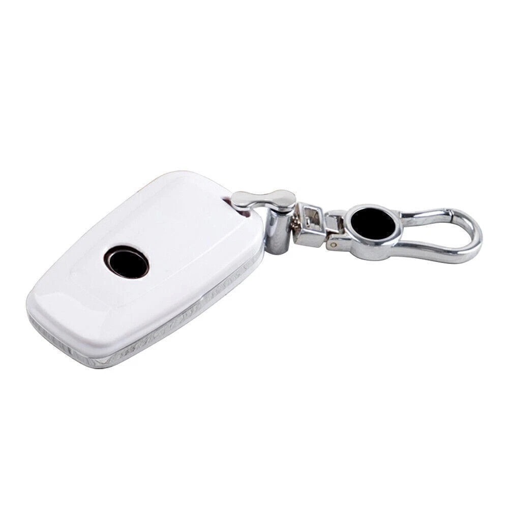 Key Fob Case for Toyota Camry, Corolla, C-HR, Prado, RAV4, Prius (White)
