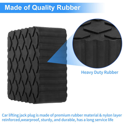 Universal Car Jack Pads 6.3" x 4.7" x 2" Rubber Adapter