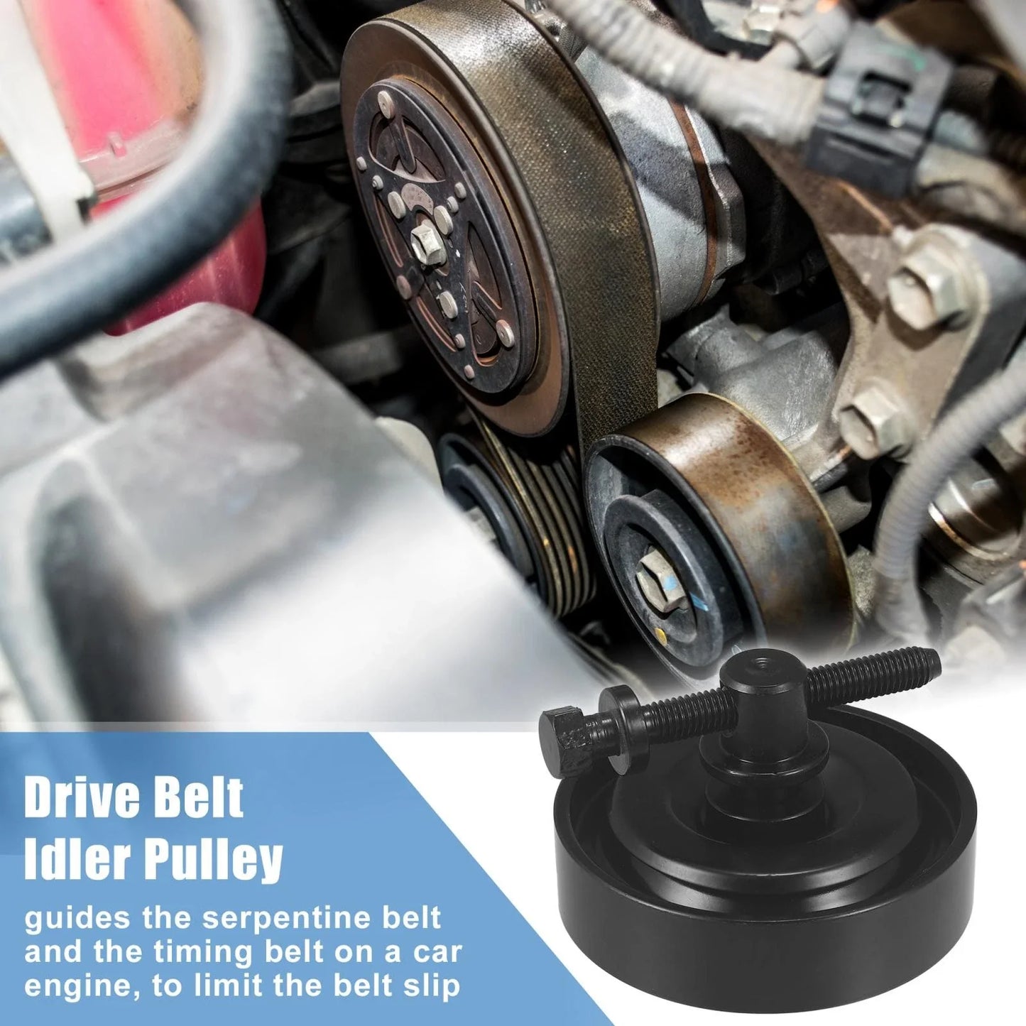 Belt Tensioner for Hyundai Elantra (2011-2016) - Aluminum Black