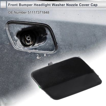 Front Right Side Bumper Headlight Washer Nozzle Cover Cap for BMW 335i GT Black