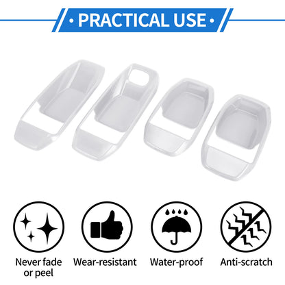Set of 4 Door Bowl Cover Trim for Jeep Wrangler JL JLU (2018–2024) ABS White