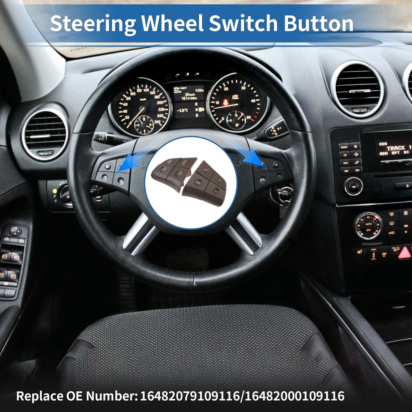 Steering Wheel Buttons for Mercedes-Benz ML-Class W164 (2006–2009) No. 1648207910