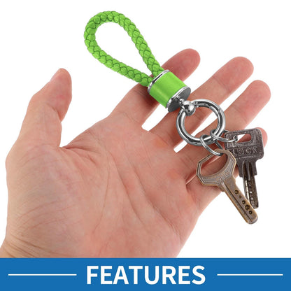 Car Keychain with Ring for Universal Use (Light Green, Silver Tone)