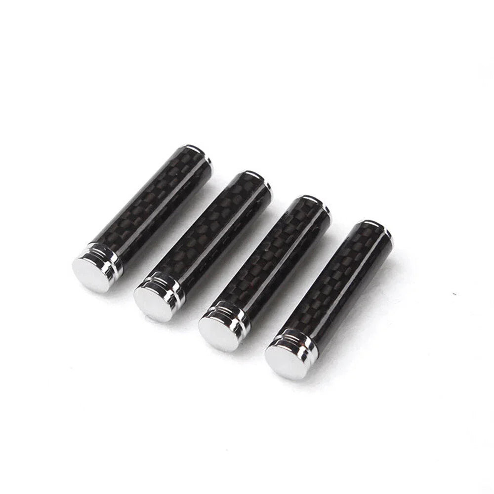 4 x Carbon Fiber Door Lock Pins Knob 35x8mm for BMW Benz