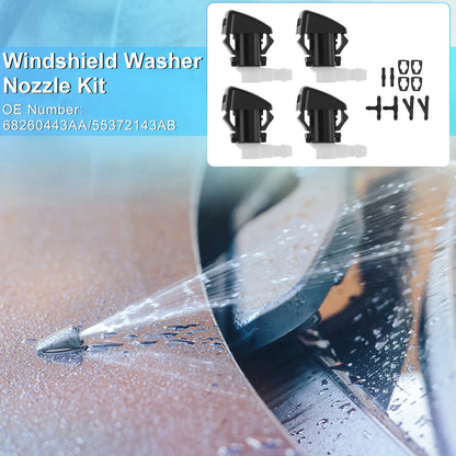 Windshield Washer Nozzle Kit for Dodge Durango (2011–2023) 68260443AA/55372143AB