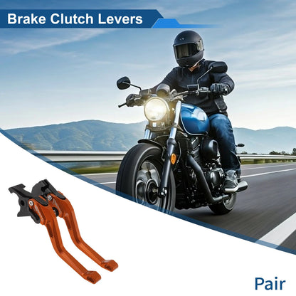 6 Position Adjustable Brake Clutch Levers for Suzuki GSX8S (2023–2025) Orange