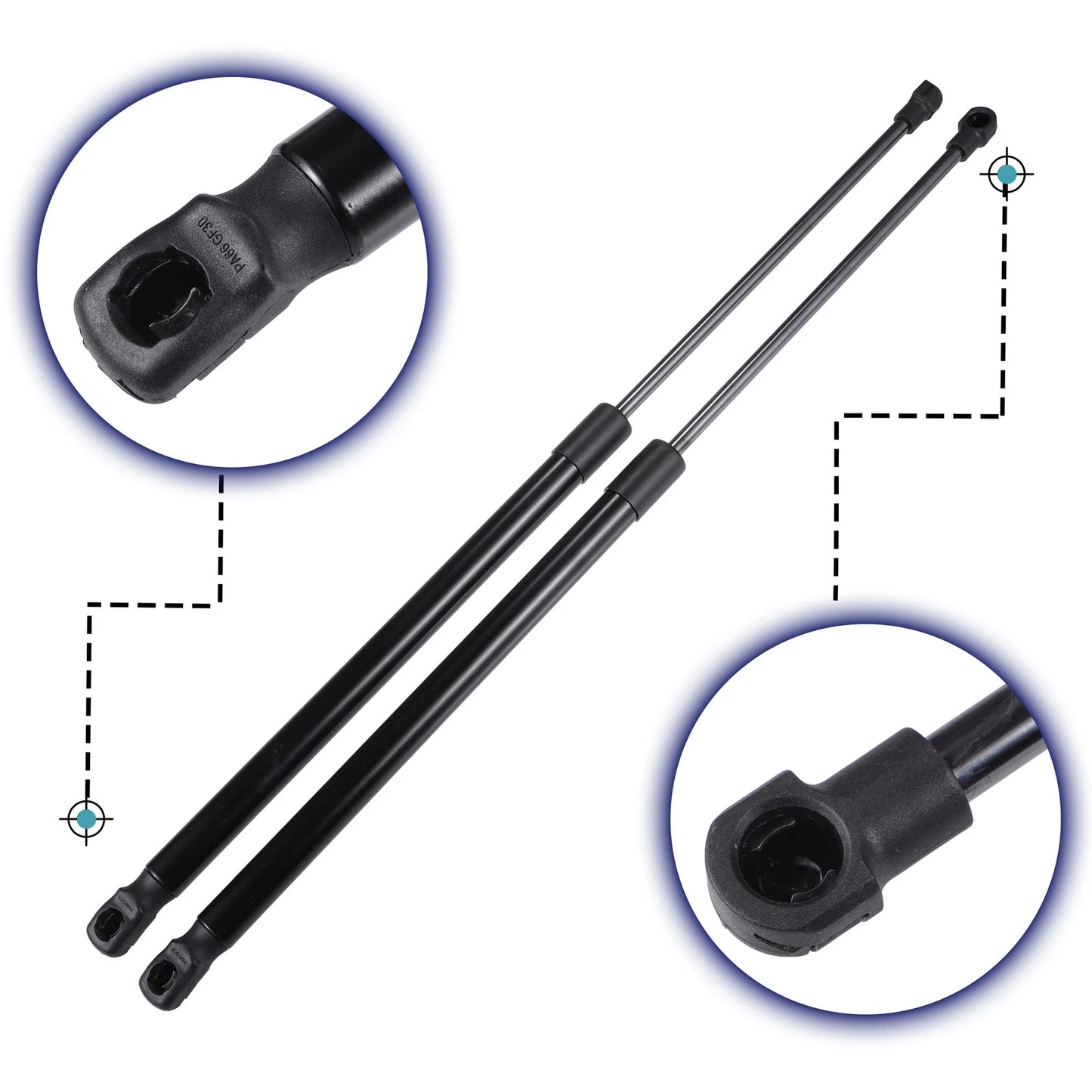 2Pcs Tailgate Gas Springs Lift Supports for Volkswagen Jetta (2009–2014)