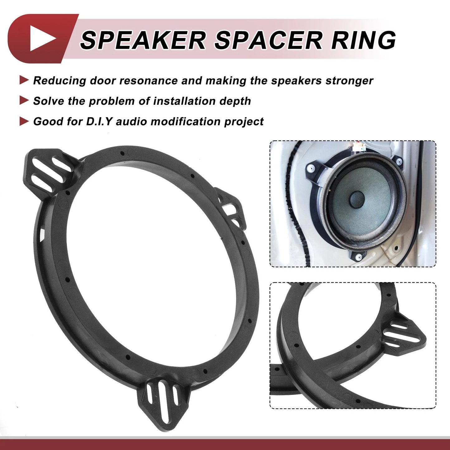 2X Speaker Spacer Ring Adaptor for Honda Civic (2001–2005) Rear 6.5"