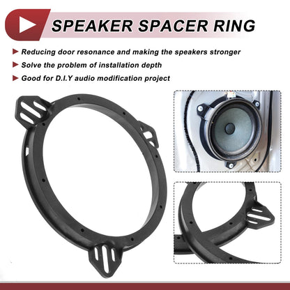 2X Speaker Spacer Ring Adaptor for Honda Civic (2001–2005) Rear 6.5"