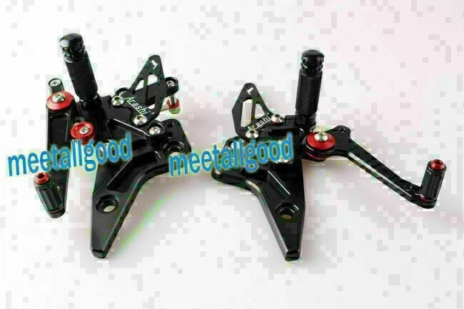 Black Rearset Foot Pegs for Kawasaki Z800 (2013–2014)