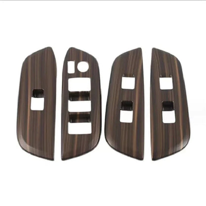 Wood Grain Window Lift Switch Panel Cover Trim for Toyota Crown (2023–2025)