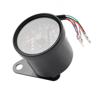 Mini Speedometer Odometer Gauge w/ Indicator Light for Motorcycle (12V)