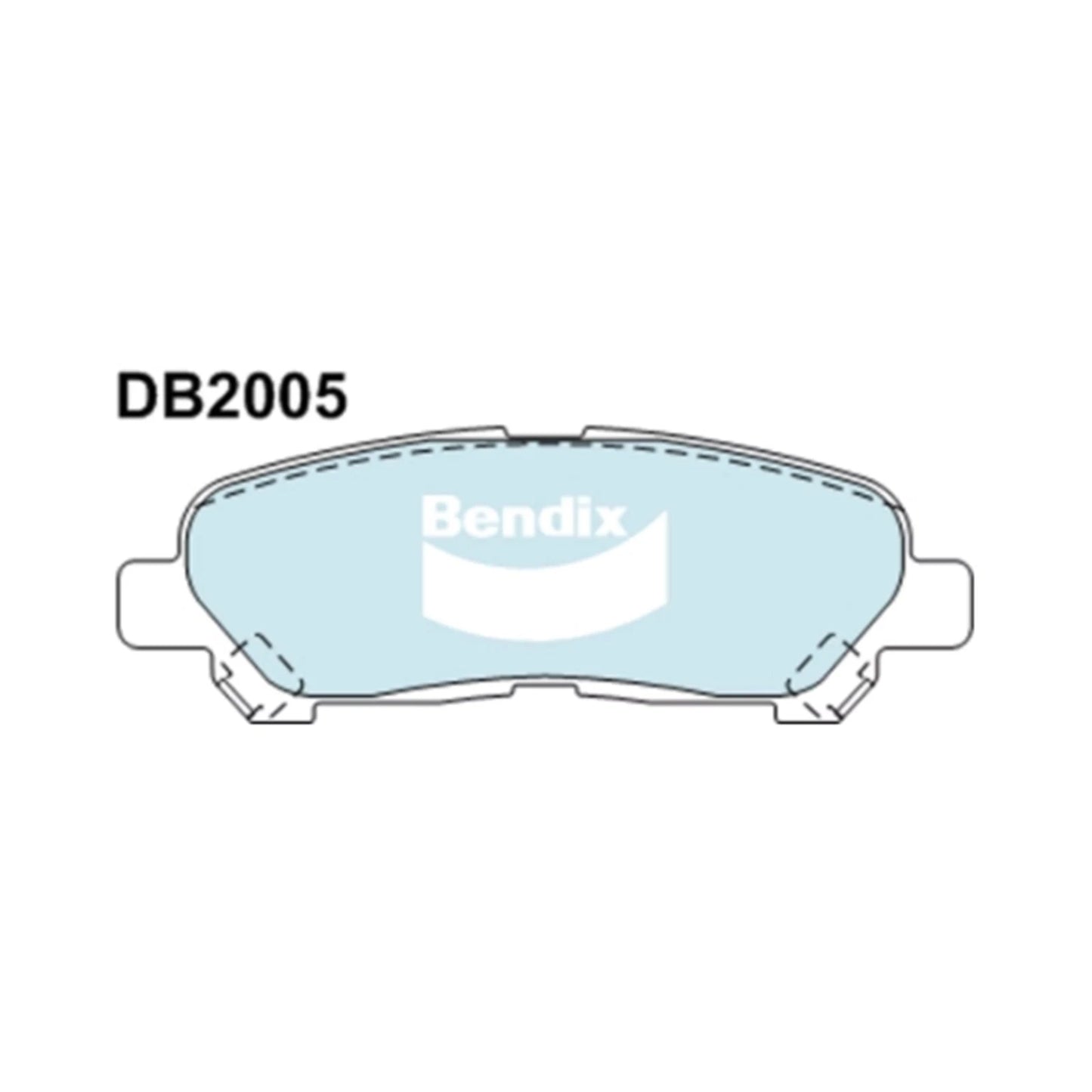 Set of 4 Bendix HD Rear Disc Brake Pads for Toyota Kluger (2007–2014)