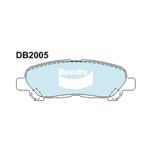 Set of 4 Bendix HD Rear Disc Brake Pads for Toyota Kluger (2007–2014)