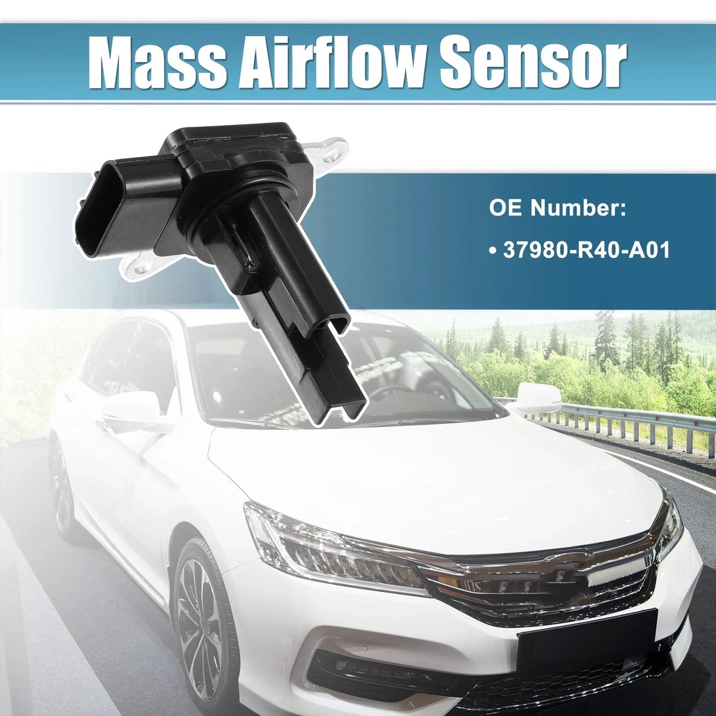 Mass Airflow Sensor for Honda Accord (2008-2012) 5 Pins Black
