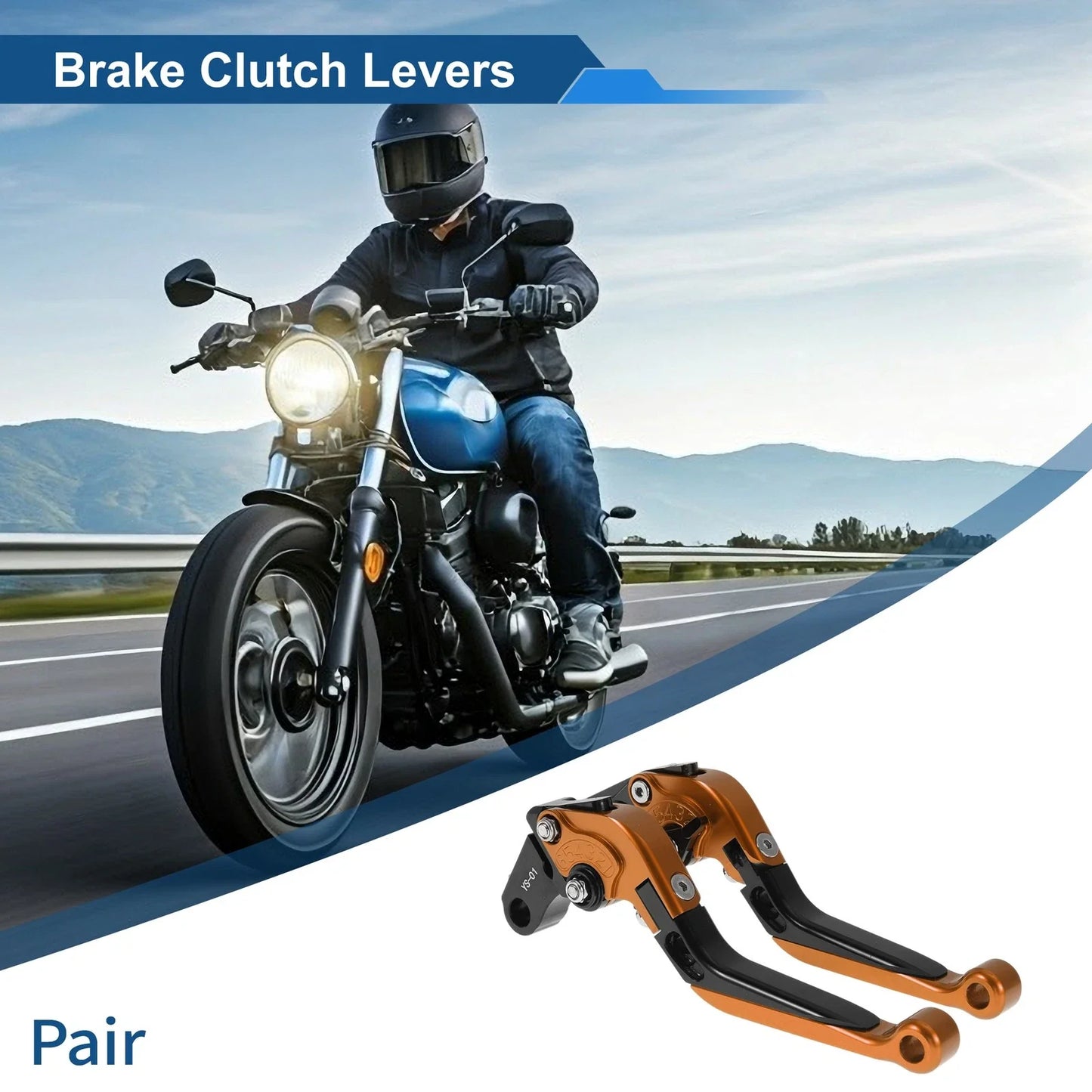 Adjustable Brake Clutch Levers for Honda X11 1999-2002 - Orange & Black