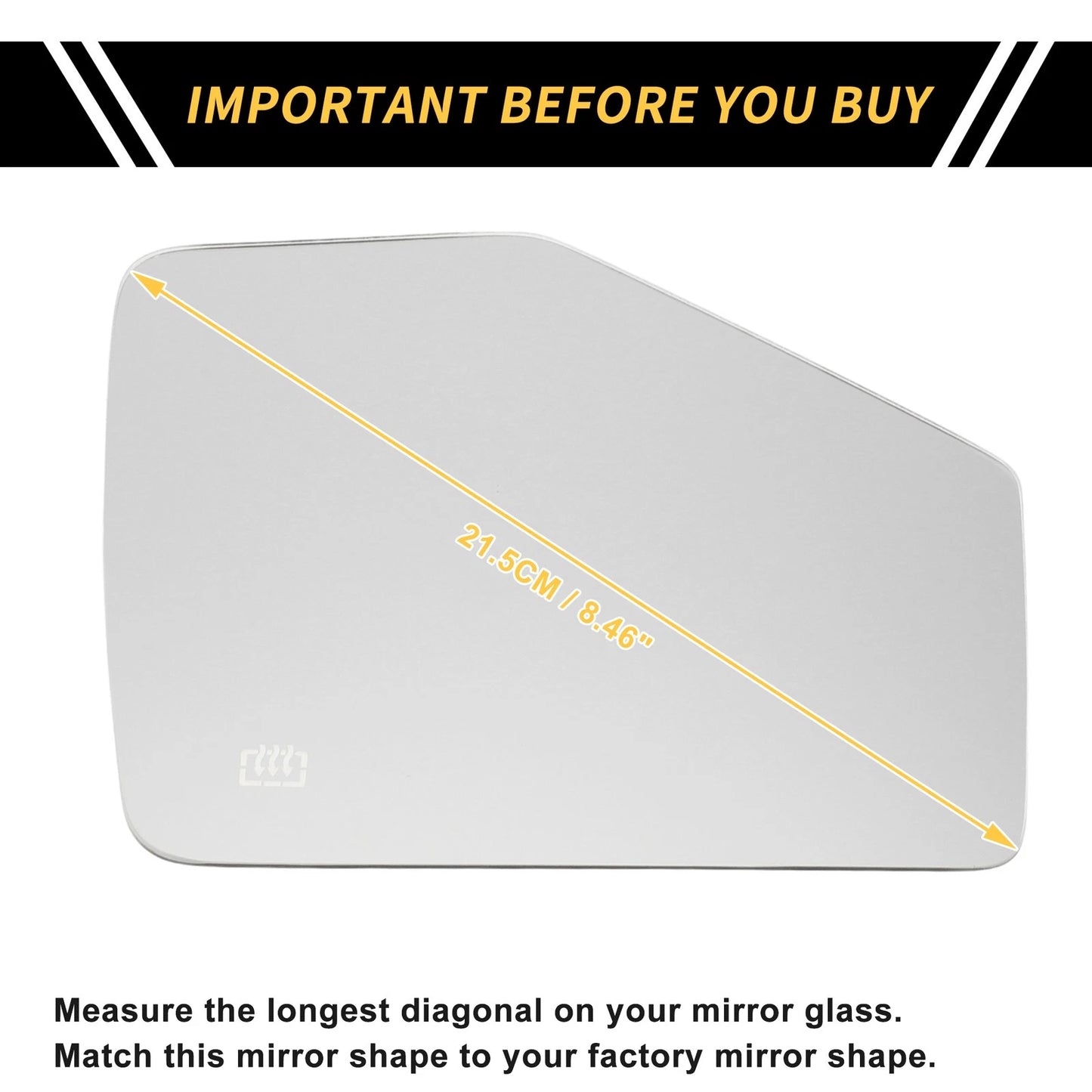 Left Side Mirror Glass Replacement for Ford Explorer (2006–2010)