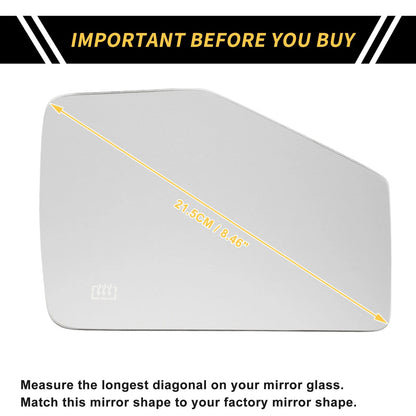 Left Side Mirror Glass Replacement for Ford Explorer (2006–2010)