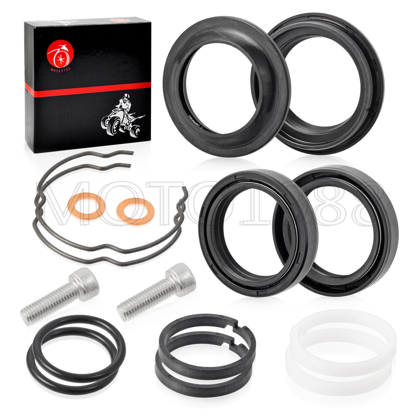 Front Fork Dust Oil Seals Rebuild Kit for Harley Sportster 883 1200 (1988–2023)