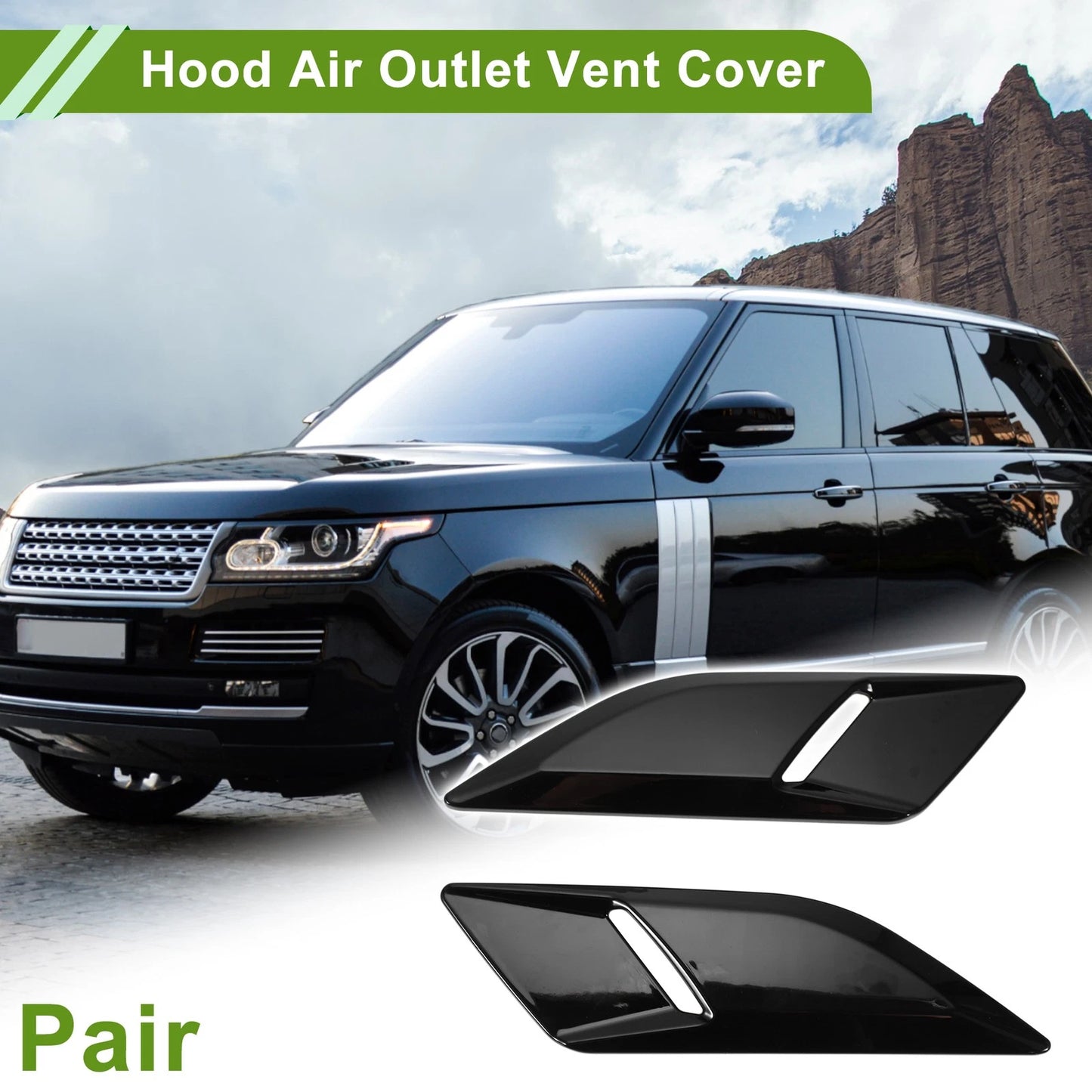 Hood Bonnet Air Vent Cover for Land Rover Range Rover Sport (2014–2023) Black
