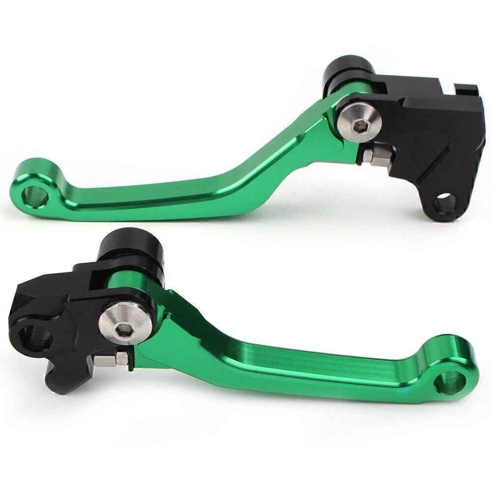 Pivot Brake Clutch Levers Set of 2 Green for Yamaha WR 250F WR 450F (2001–2016)