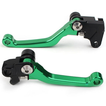 Pivot Brake Clutch Levers Set of 2 Green for Yamaha WR 250F WR 450F (2001–2016)