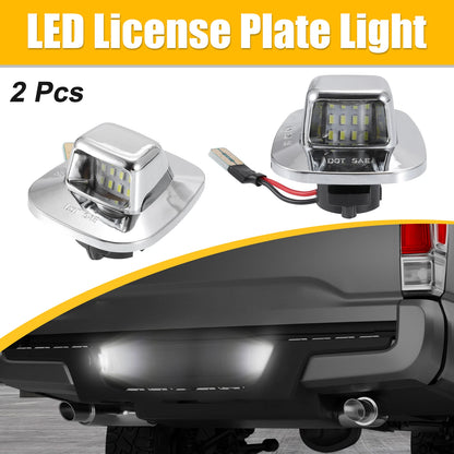 2X LED License Plate Light Assembly for Chevy C1500 C2500 (1990–1999)