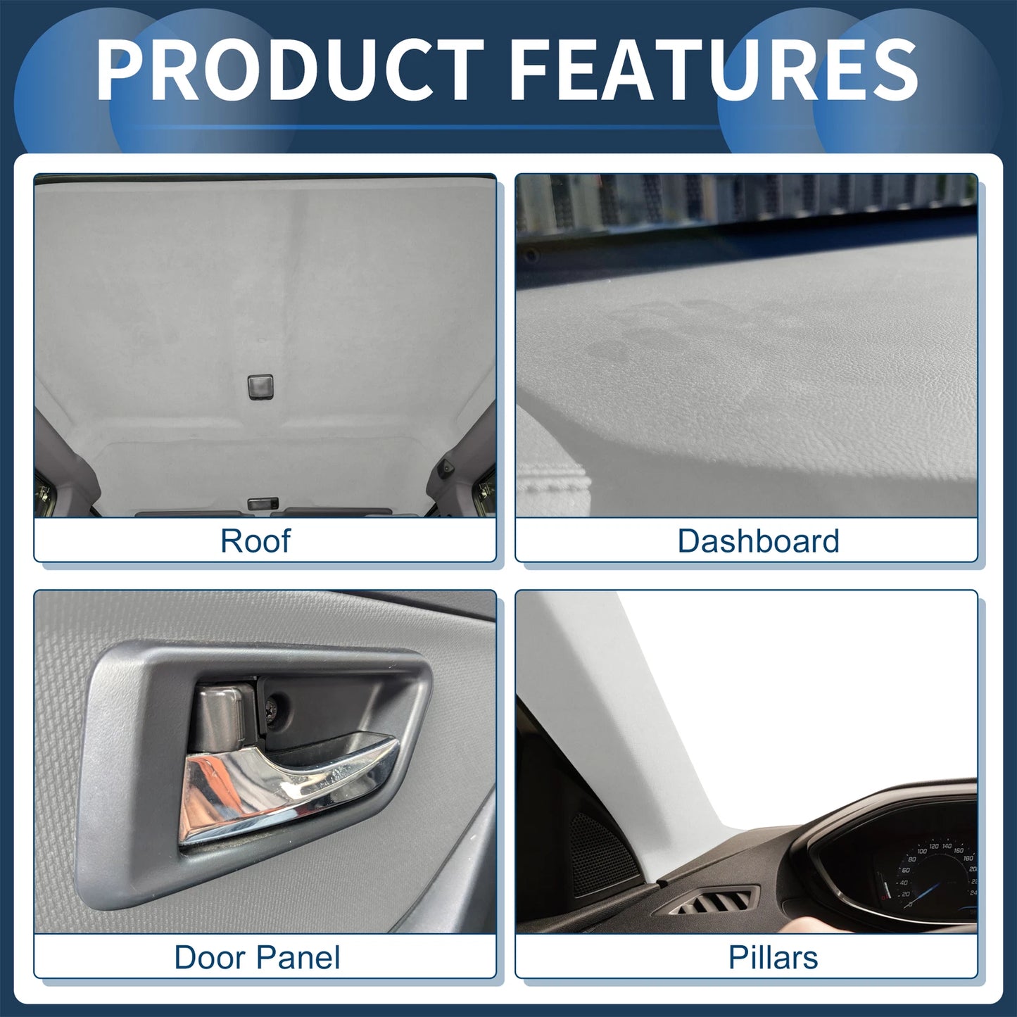 150G Suede Headliner Fabric 80"x57" Foam Backed for Car Roof Repair (Fits Various Models)